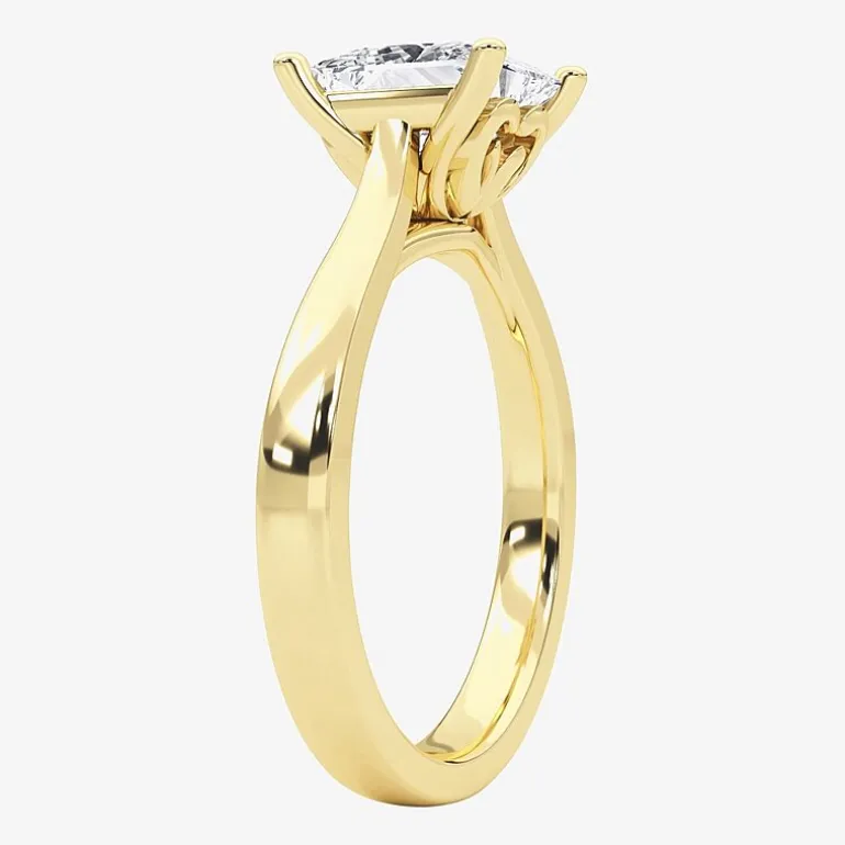 Grown Gorgeous (F, Vs2) Womens 2 1/4 CT. T.W. Lab Grown White Diamond 14K Gold or Platinum Princess-cut Solitaire Engagement Ring