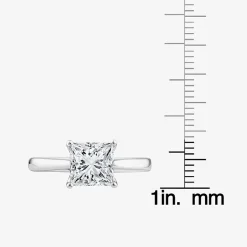 Grown Gorgeous (F, Vs2) Womens 2 1/4 CT. T.W. Lab Grown White Diamond 14K Gold or Platinum Princess-cut Solitaire Engagement Ring