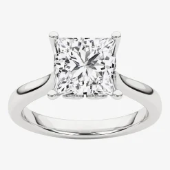 Grown Gorgeous (F, Vs2) Womens 2 1/4 CT. T.W. Lab Grown White Diamond 14K Gold or Platinum Princess-cut Solitaire Engagement Ring