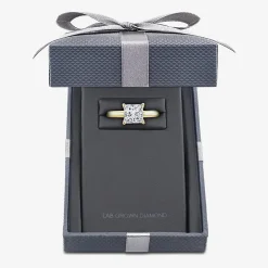 Grown Gorgeous (F, Vs2) Womens 2 1/4 CT. T.W. Lab Grown White Diamond 14K Gold or Platinum Princess-cut Solitaire Engagement Ring