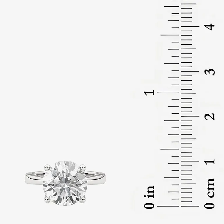 Grown Gorgeous (F / Vs2) Womens 3 3/4 CT. T.W. Lab Grown White Diamond 14K Gold Round Solitaire Engagement Ring