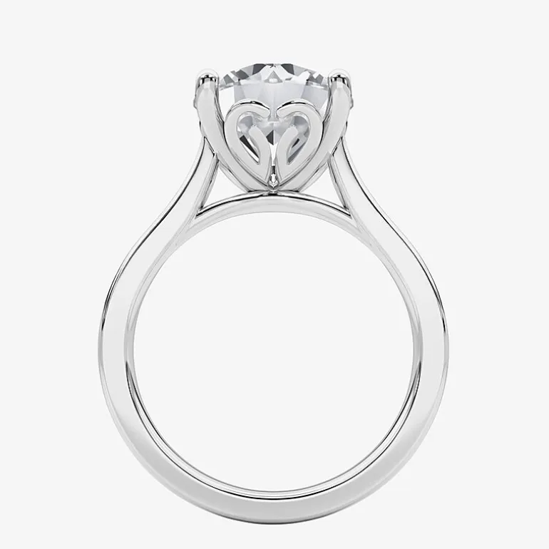 Grown Gorgeous (F / Vs2) Womens 3 3/4 CT. T.W. Lab Grown White Diamond 14K Gold Round Solitaire Engagement Ring