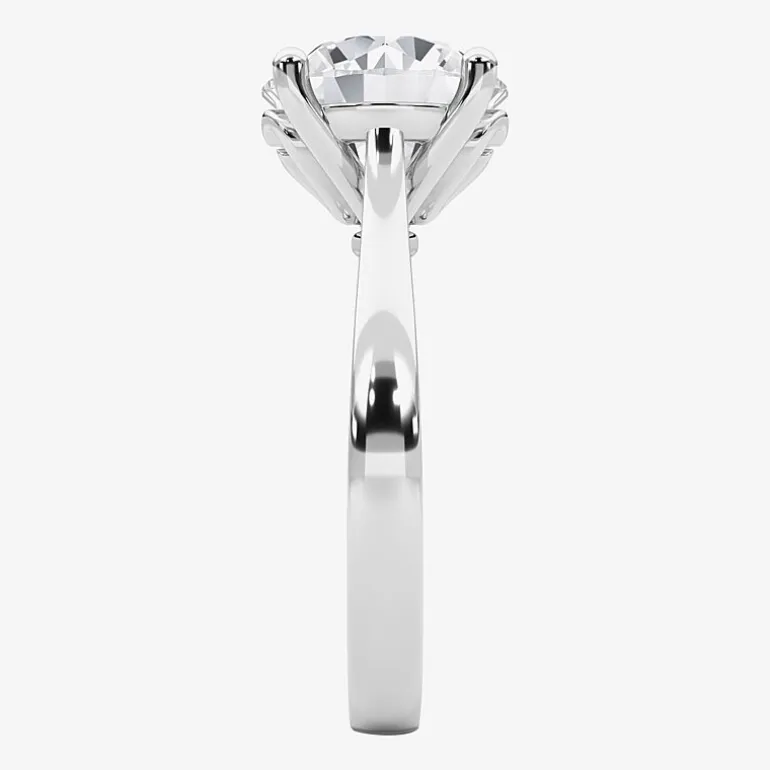 Grown Gorgeous (F / Vs2) Womens 3 3/4 CT. T.W. Lab Grown White Diamond 14K Gold Round Solitaire Engagement Ring