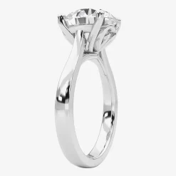 Grown Gorgeous (F / Vs2) Womens 3 3/4 CT. T.W. Lab Grown White Diamond 14K Gold Round Solitaire Engagement Ring