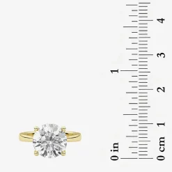 Grown Gorgeous (F / Vs2) Womens 3 3/4 CT. T.W. Lab Grown White Diamond 14K Gold Round Solitaire Engagement Ring