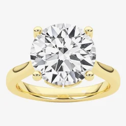 Grown Gorgeous (F / Vs2) Womens 3 3/4 CT. T.W. Lab Grown White Diamond 14K Gold Round Solitaire Engagement Ring