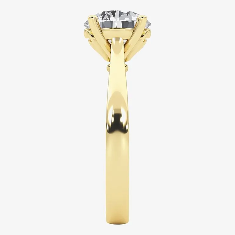 Grown Gorgeous (F,Vs2) Womens 2 1/4 CT. T.W. Lab Grown White Diamond 14K Gold or Platinum Round Solitaire Engagement Ring