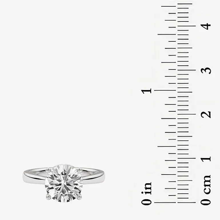Grown Gorgeous (F,Vs2) Womens 2 1/4 CT. T.W. Lab Grown White Diamond 14K Gold or Platinum Round Solitaire Engagement Ring