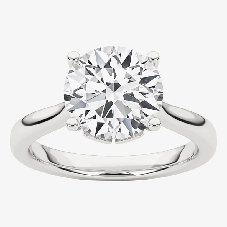 Grown Gorgeous (F,Vs2) Womens 2 1/4 CT. T.W. Lab Grown White Diamond 14K Gold or Platinum Round Solitaire Engagement Ring
