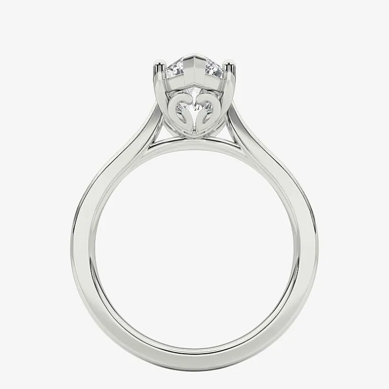 Grown Gorgeous (F / Vs2) Womens 2 1/4 CT. T.W. Lab Grown White Diamond 14K Gold Marquise Solitaire Engagement Ring