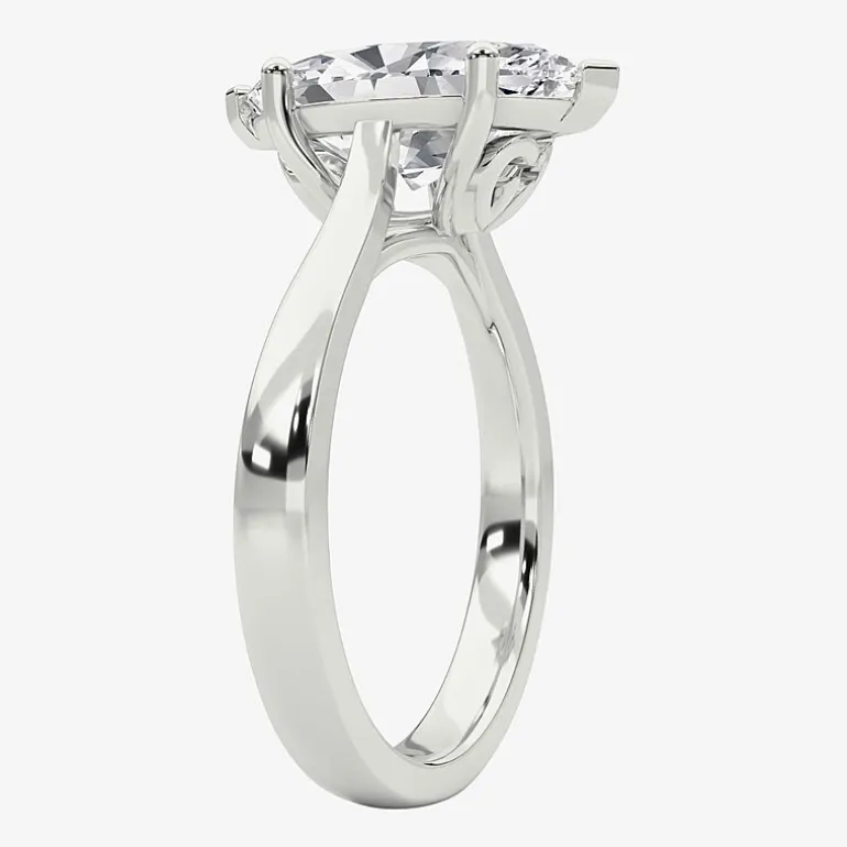 Grown Gorgeous (F / Vs2) Womens 2 1/4 CT. T.W. Lab Grown White Diamond 14K Gold Marquise Solitaire Engagement Ring