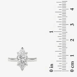 Grown Gorgeous (F / Vs2) Womens 2 1/4 CT. T.W. Lab Grown White Diamond 14K Gold Marquise Solitaire Engagement Ring