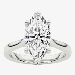 Grown Gorgeous (F / Vs2) Womens 2 1/4 CT. T.W. Lab Grown White Diamond 14K Gold Marquise Solitaire Engagement Ring