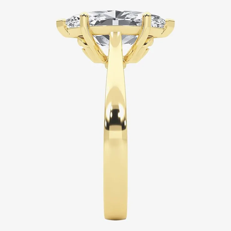 Grown Gorgeous (F / Vs2) Womens 2 1/4 CT. T.W. Lab Grown White Diamond 14K Gold Marquise Solitaire Engagement Ring