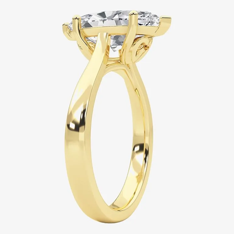 Grown Gorgeous (F / Vs2) Womens 2 1/4 CT. T.W. Lab Grown White Diamond 14K Gold Marquise Solitaire Engagement Ring