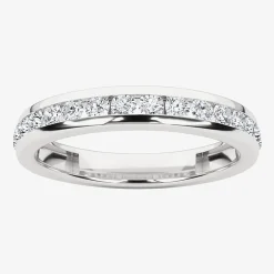 Grown Gorgeous (F, Vs2) Womens 1/2 CT. T.W. Lab Grown White Diamond 14K Gold or Platinum Anniversary Wedding Band