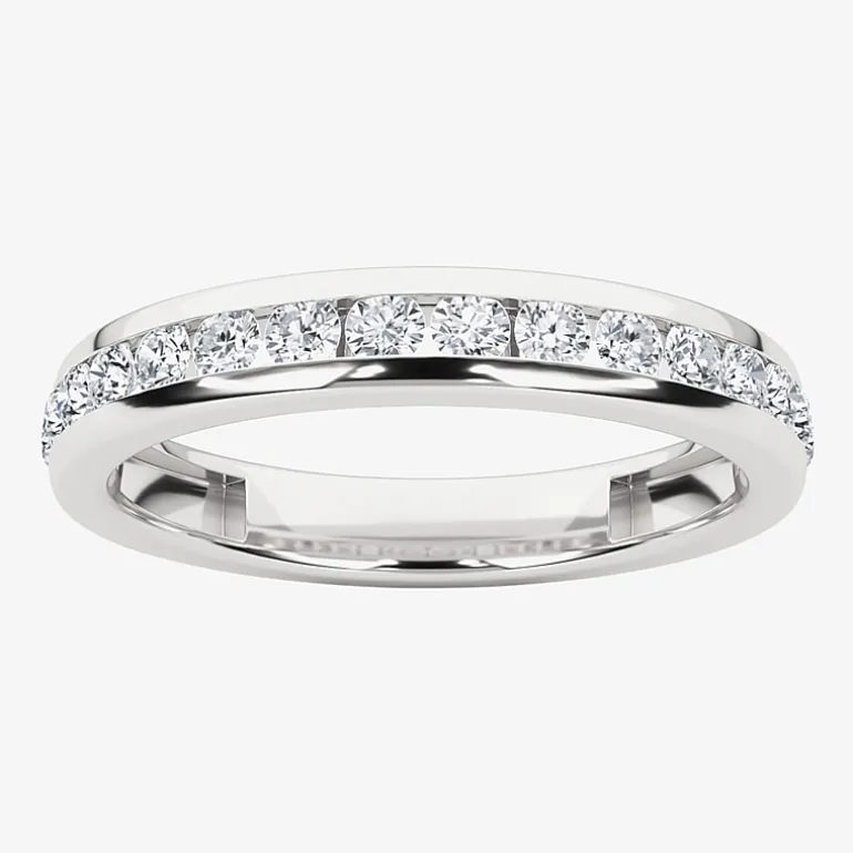 Grown Gorgeous (F, Vs2) Womens 1/2 CT. T.W. Lab Grown White Diamond 14K Gold or Platinum Anniversary Wedding Band