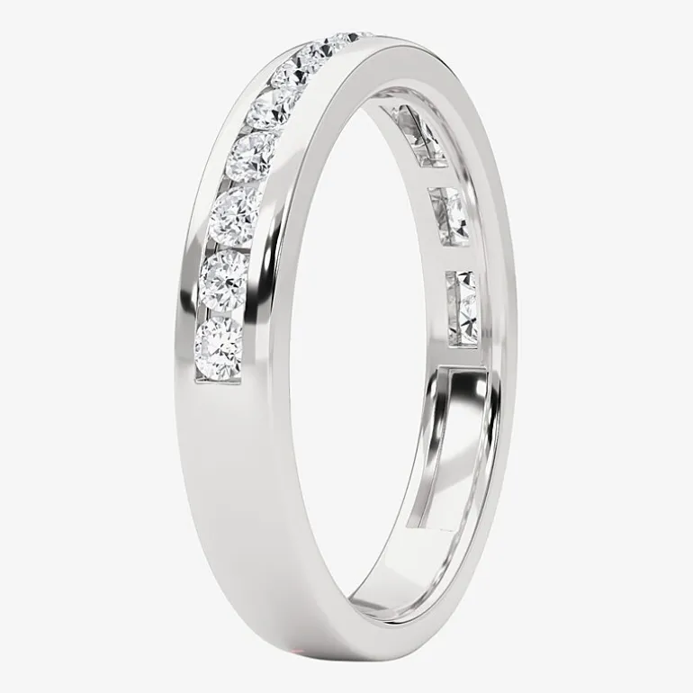 Grown Gorgeous (F, Vs2) Womens 1/2 CT. T.W. Lab Grown White Diamond 14K Gold or Platinum Anniversary Wedding Band