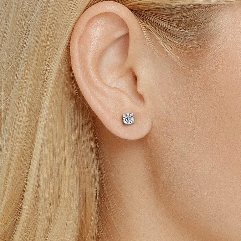 Grown Gorgeous (Vs2/F) 2 1/4 CT. T.W. Lab-Grown Diamond 14K Gold or Platinum 6.8mm Round Stud Earrings