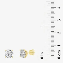 Grown Gorgeous (Vs2/F) 2 1/4 CT. T.W. Lab-Grown Diamond 14K Gold or Platinum 6.8mm Round Stud Earrings