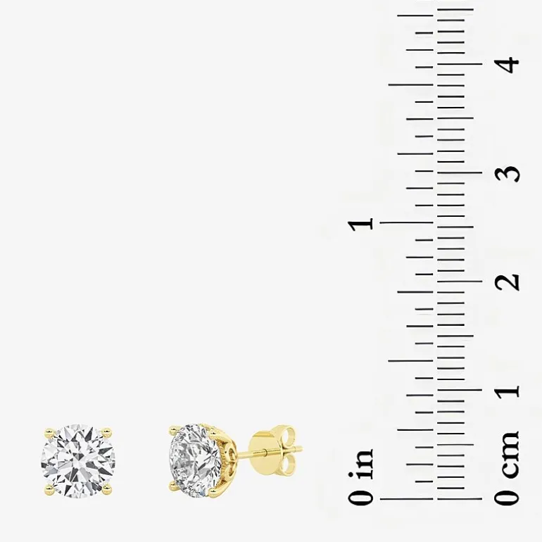 Grown Gorgeous (Vs2/F) 2 1/4 CT. T.W. Lab-Grown Diamond 14K Gold or Platinum 6.8mm Round Stud Earrings