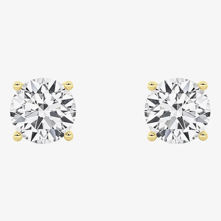 Grown Gorgeous (Vs2/F) 2 1/4 CT. T.W. Lab-Grown Diamond 14K Gold or Platinum 6.8mm Round Stud Earrings