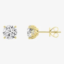 Grown Gorgeous (Vs2/F) 2 1/4 CT. T.W. Lab-Grown Diamond 14K Gold or Platinum 6.8mm Round Stud Earrings