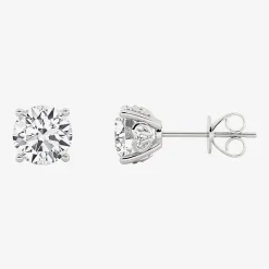 Grown Gorgeous (Vs2/F) 2 1/4 CT. T.W. Lab-Grown Diamond 14K Gold or Platinum 6.8mm Round Stud Earrings