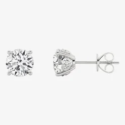 Grown Gorgeous (Vs2/F) 2 1/4 CT. T.W. Lab-Grown Diamond 14K Gold or Platinum 6.8mm Round Stud Earrings