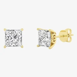 Grown Gorgeous (Vs2, F) 2 1/4 CT. T.W. Lab-Grown Diamond 14K Gold or Platinum 6.3mm Princess Stud Earrings