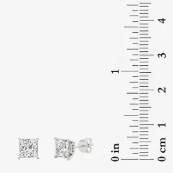Grown Gorgeous (Vs2, F) 2 1/4 CT. T.W. Lab-Grown Diamond 14K Gold or Platinum 6.3mm Princess Stud Earrings