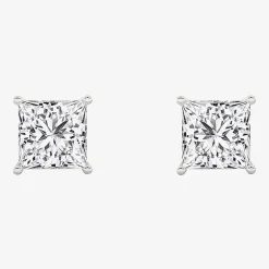 Grown Gorgeous (Vs2, F) 2 1/4 CT. T.W. Lab-Grown Diamond 14K Gold or Platinum 6.3mm Princess Stud Earrings