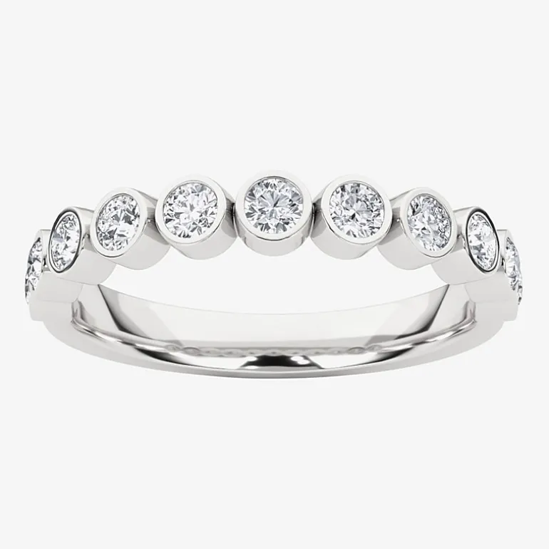 Grown Gorgeous Womens 1/2 CT. T.W. Lab Grown White Diamond 14K Gold or Platinum Anniversary Wedding Band