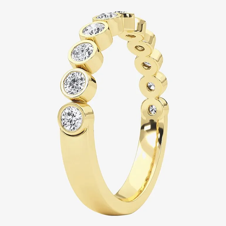 Grown Gorgeous Womens 1/2 CT. T.W. Lab Grown White Diamond 14K Gold or Platinum Anniversary Wedding Band