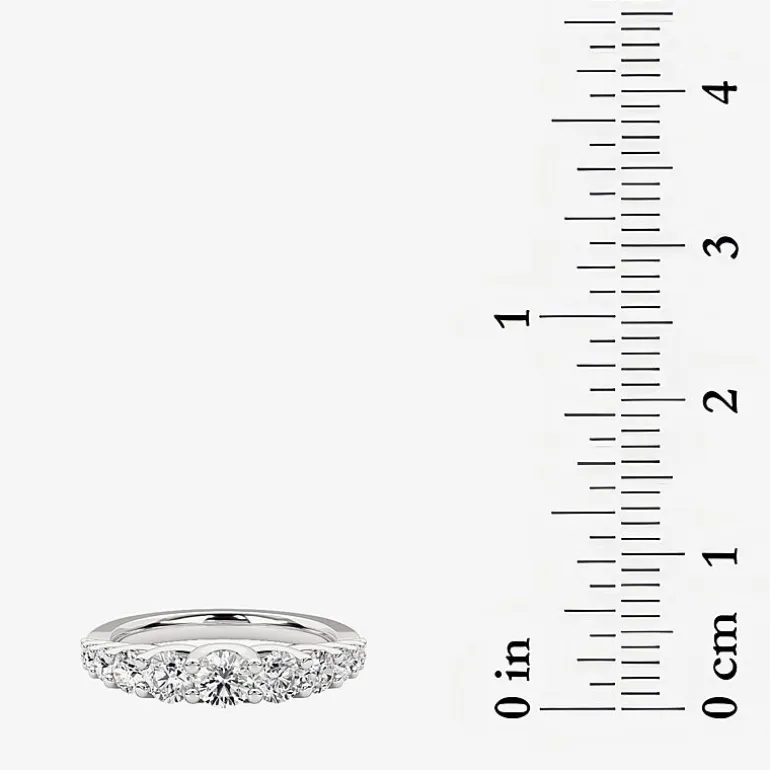 Grown Gorgeous Womens 2.5MM 1 CT. T.W. Lab Grown White Diamond 14K Gold Anniversary Wedding Band