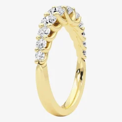 Grown Gorgeous Womens 2.5MM 1 CT. T.W. Lab Grown White Diamond 14K Gold Anniversary Wedding Band