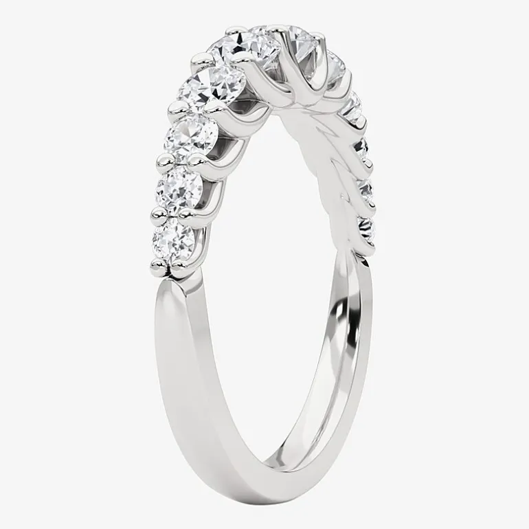 Grown Gorgeous Womens 2.5MM 1 CT. T.W. Lab Grown White Diamond 14K Gold Anniversary Wedding Band
