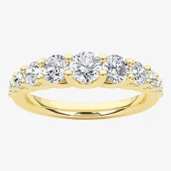 Grown Gorgeous Womens 2.5MM 1 CT. T.W. Lab Grown White Diamond 14K Gold Anniversary Wedding Band