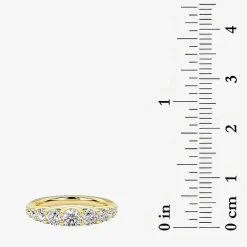 Grown Gorgeous Womens 2.5MM 1 CT. T.W. Lab Grown White Diamond 14K Gold Anniversary Wedding Band