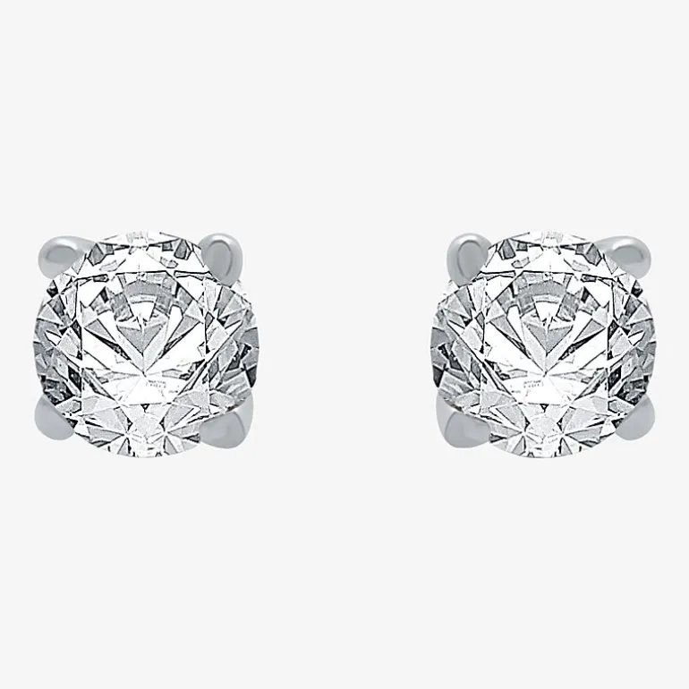 ( G/SI1-SI2 ) 1/4 CT. T.W. Lab-Grown Diamond 14K Gold Round Stud Earrings