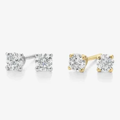 ( G/SI1-SI2 ) 1/4 CT. T.W. Lab-Grown Diamond 14K Gold Round Stud Earrings