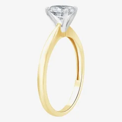 (G / Si1-Si2) Womens 3/4 CT. Lab Grown White Diamond 10K Gold Oval Solitaire Engagement Ring