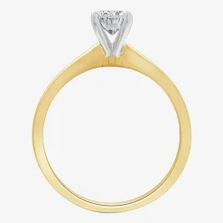 (G / Si1-Si2) Womens 3/4 CT. Lab Grown White Diamond 10K Gold Oval Solitaire Engagement Ring
