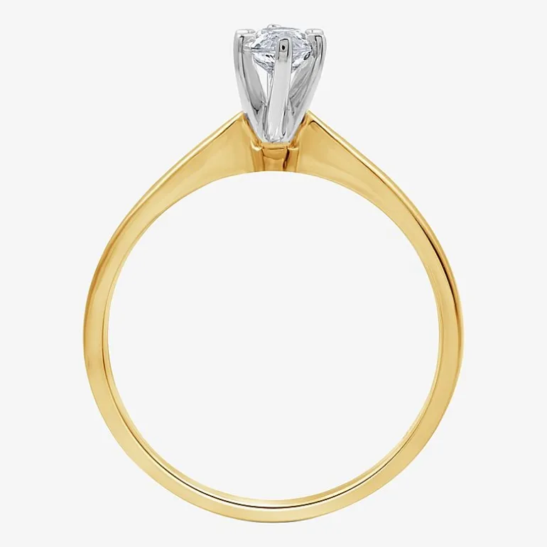 (G / Si1-Si2) Womens 3/4 CT. Lab Grown White Diamond 10K Gold Marquise Solitaire Engagement Ring