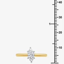 (G / Si1-Si2) Womens 3/4 CT. Lab Grown White Diamond 10K Gold Marquise Solitaire Engagement Ring