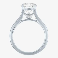 (G / Si1-Si2) Womens 3 CT. T.W. Lab Grown White Diamond Round Engagement Ring
