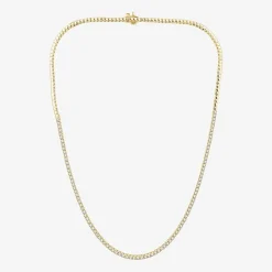(G / Si1-Si2) Womens 3 CT.T.W. Lab Grown White Diamond Sterling Silver 18 Inch Tennis Necklace