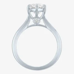 (G / Si1-Si2) Womens 3 CT. T.W. Lab Grown White Diamond Marquise Solitaire 3-Stone Engagement Ring