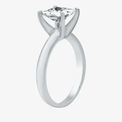 (G / SI2) Womens 2 CT. Lab-Grown White Diamond 14K Gold Princess-cut Solitaire Engagement Ring