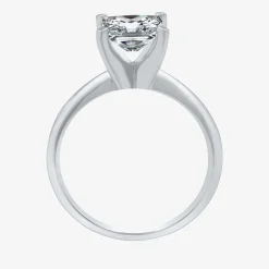 (G / SI2) Womens 2 CT. Lab-Grown White Diamond 14K Gold Princess-cut Solitaire Engagement Ring